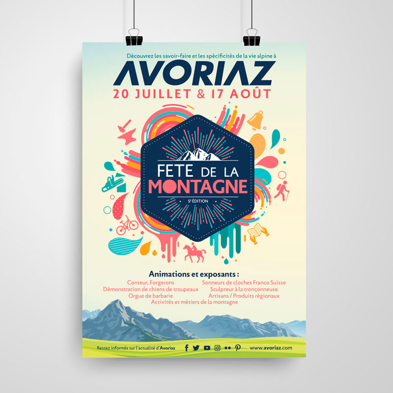 affiche avoriaz fête de la montagne